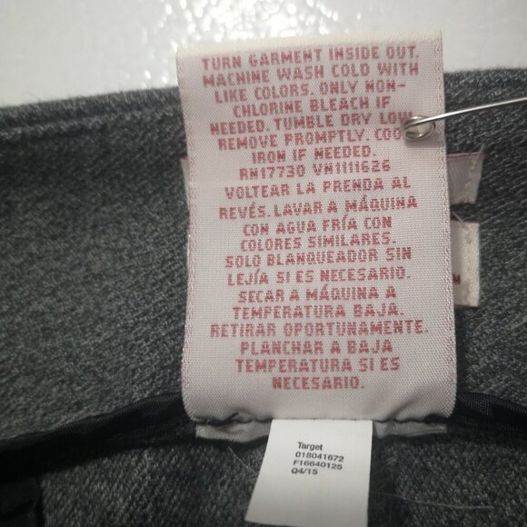 Merona Stretch Ladies Size 10 Grey Modern Style Dress Pants - Picture 5 of 12